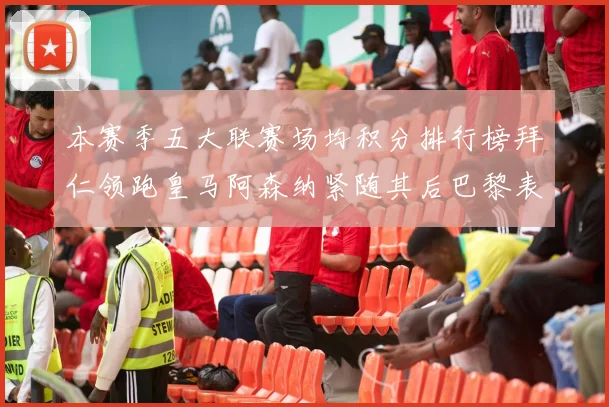 本赛季五大联赛场均积分排行榜拜仁领跑皇马阿森纳紧随其后巴黎表现不佳排第十二